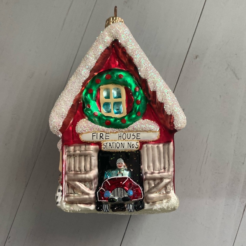Christopher Radko firehouse ornament